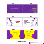 Business Card Template example document template 