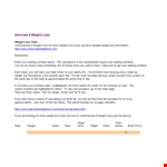 Weight Loss Chart example document template