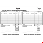 Driver Job Driver Sheet Template example document template