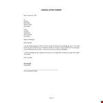 Joining Letter Template example document template