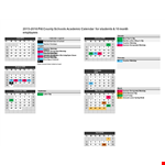 Printable School Event Calendar Template example document template