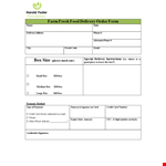 Fresh Food Order Form Template example document template