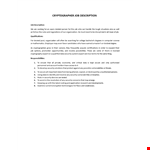 Cryptographer Job Description example document template