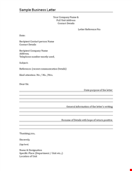 Professional Business Letter Template