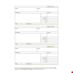 Simple Receipt Template example document template