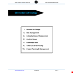 Vendor Exit Strategy Template example document template