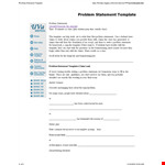 Problem Statement Template - Streamline Your Problem Analysis with Our Customizable Template example document template