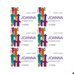 Customizable Name Tag Template for Your Event | Joanna - Perfect for attendees example document template