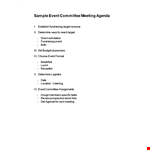 Event Meeting Agenda example document template