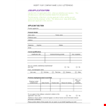 Employment Application Template | Easily Apply for Jobs | Fill Out Application Details example document template