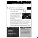 Download Our Fact Sheet Template for Music Sheets - Free and Customizable example document template