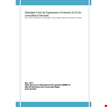 Letter of Interest for Experience & Relevant Assignment example document template