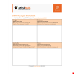 Create a Personal SWOT Chart to Identify Strengths and Weaknesses example document template