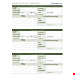 Rent Receipt | Payment Received for Property example document template