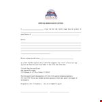 Printable Official Resignation Letter: Effective and Professional Resignation | [Company Name] example document template