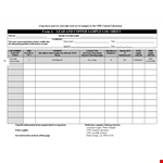 Water Log Sheet Template - Download Sample Log Sheet for Tracking example document template