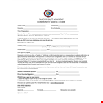 Community Service Letter Template: Create An Impactful Service Letter | Please Community Hours example document template