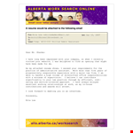 Job Application Email example document template