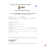 Police Report Application example document template