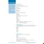 Examples of Professional Emails: Formal and Informal Email Templates example document template