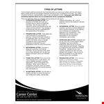 Job Search Correspondence Guide example document template 