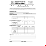 Industrial Training Feedback Report example document template