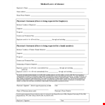 Leave of Absence Template for Employee Medical Hours - Individual Physician example document template