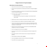 Employee Manager Checklist Template - Ensure Applicable Department Tasks example document template 