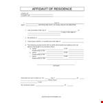 Proof of Residency Letter - State Relationship County example document template