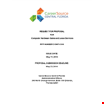 Computer Sales Proposal for Careersource Florida: Central Area example document template
