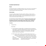 Inclement Weather Policy Template example document template