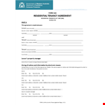 Sample Residential Tenancy Agreement Form example document template