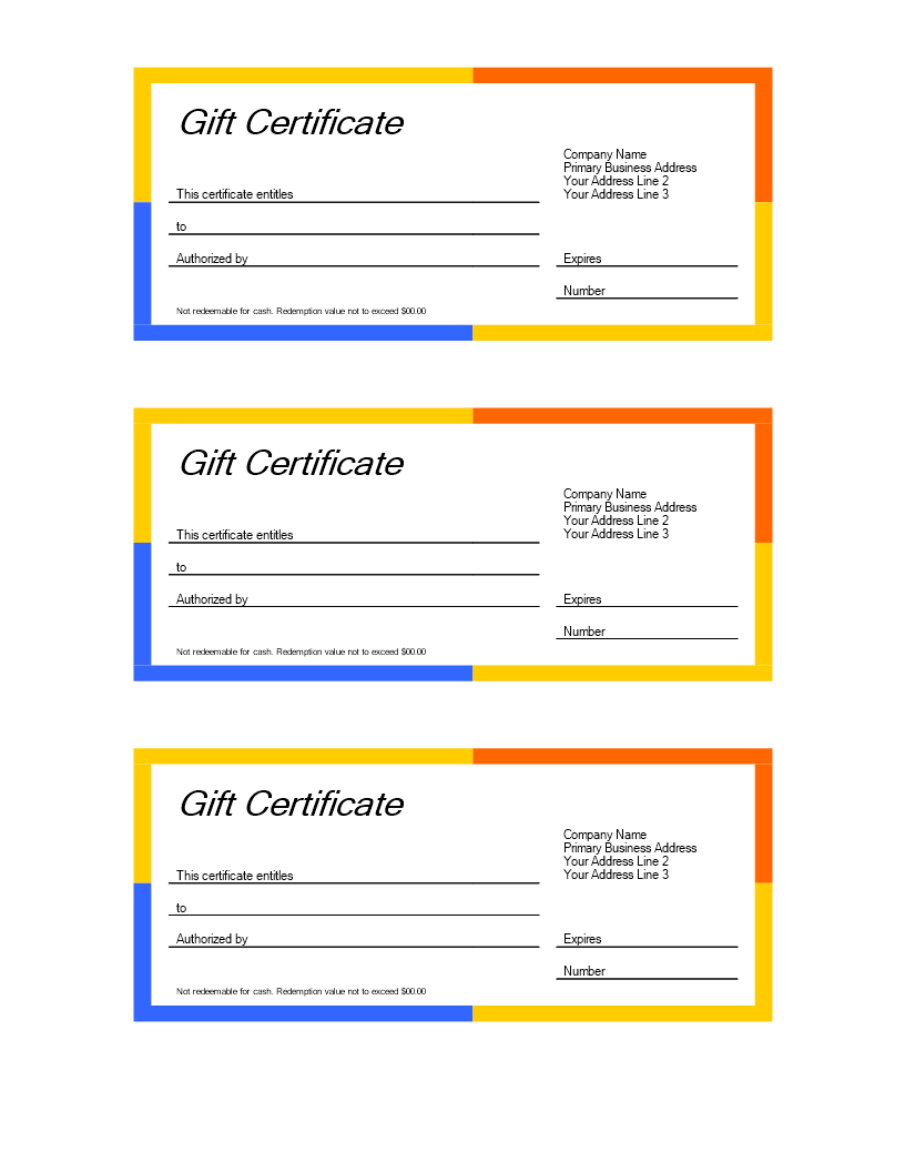 Create Custom Gift Certificates Download Template Create Custom Gift Certificates Download Template