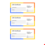 Create Custom Gift Certificates - Download Template example document template