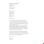 Executive Director Resignation Letter example document template