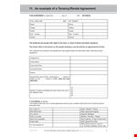 Tenancy Rental Agreement Template example document template