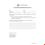 Use our Disciplinary Action Form for Secondary & Criminal Matters - Streamline the Process Today! example document template