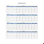 Get Organized with our Chore Chart Template - Sunday & Monday Chores example document template