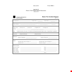 Construction Fire Incident Report example document template