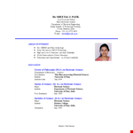 Technical Resume Format Doc example document template