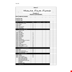 Film Budget Template for Efficient Operations and Production example document template