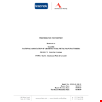 Performance Test example document template