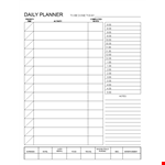 Get Organized with Our Daily Planner Template - Download Now! example document template