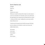 Thank You Email After Interview Template - Interview Address & Thank You example document template 