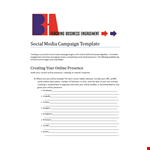 Social Media Campaign Proposal Template example document template