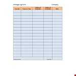 Track Your Business Miles with Ease: Mileage Log Template for Address, Purpose, and Origination example document template