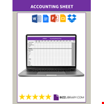 Accounting Spreadsheet example document template 