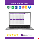 Multiplication Chart example document template
