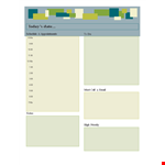 Schedule Your Day with Our Daily Planner Template - Today's Appointments Included example document template