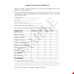 Comment Card Template - Improve Your Services, Gather Feedback, and Enhance Campsite Cleanliness example document template